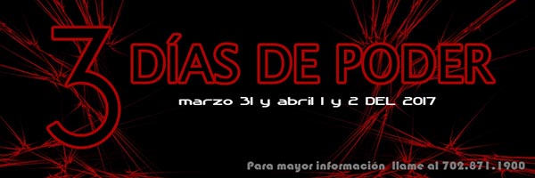 Retiro 3 Días de Poder marzo 31- abril 1 y 2