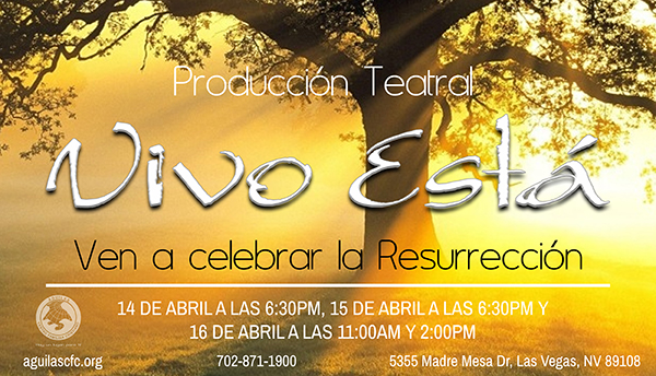 Producción Teatral Vivo Está: 14, 15 y 16 de abril