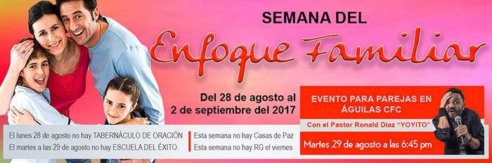 Semana del Enfoque Familiar del 28 ago al 2 sept